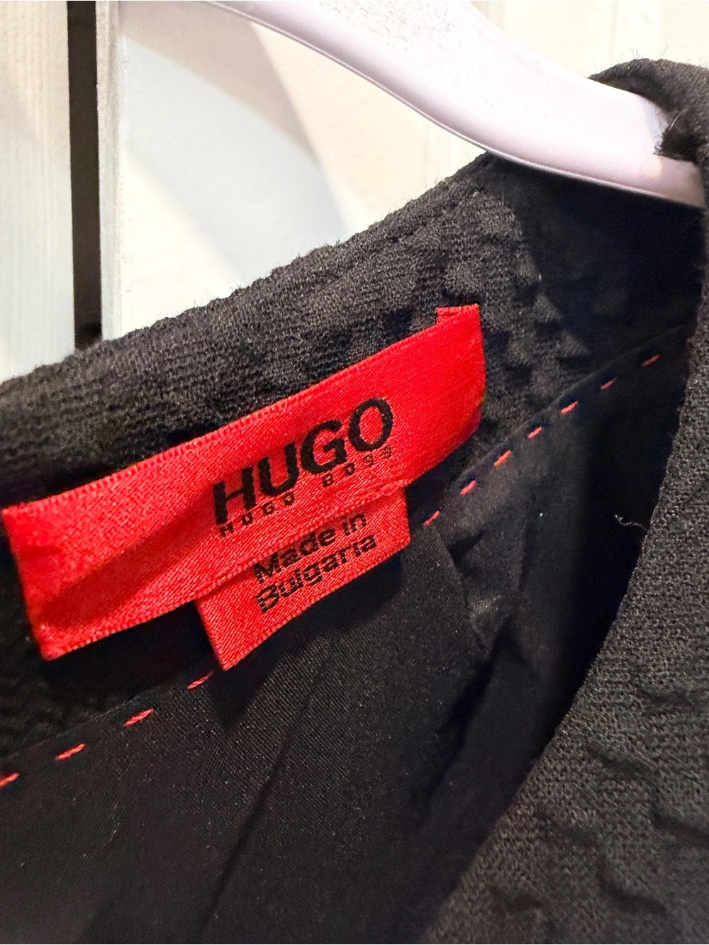 HUGO Black Textured Sleeveless Midi Dress - Picture 2 of 5